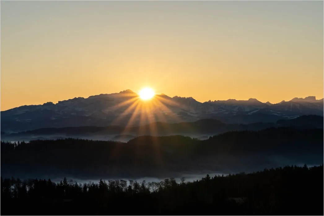 Detail Sonnenuntergang Berge Panorama Golden Number 16