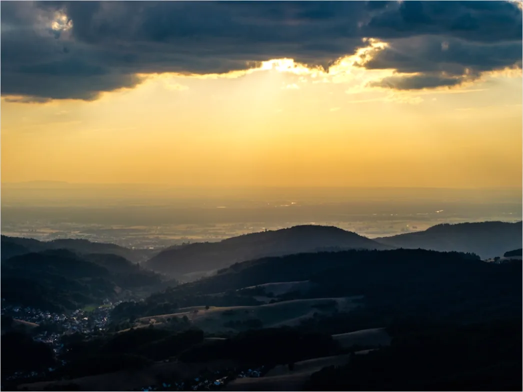Detail Sonnenuntergang Berge Panorama Golden Number 17