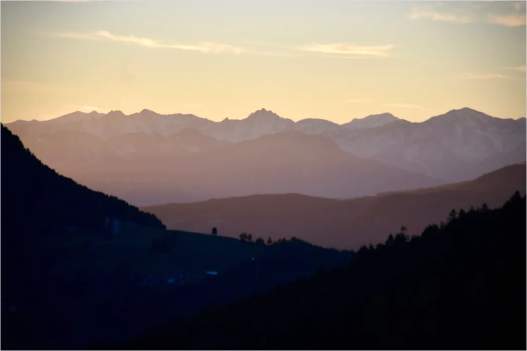 Detail Sonnenuntergang Berge Panorama Golden Number 18