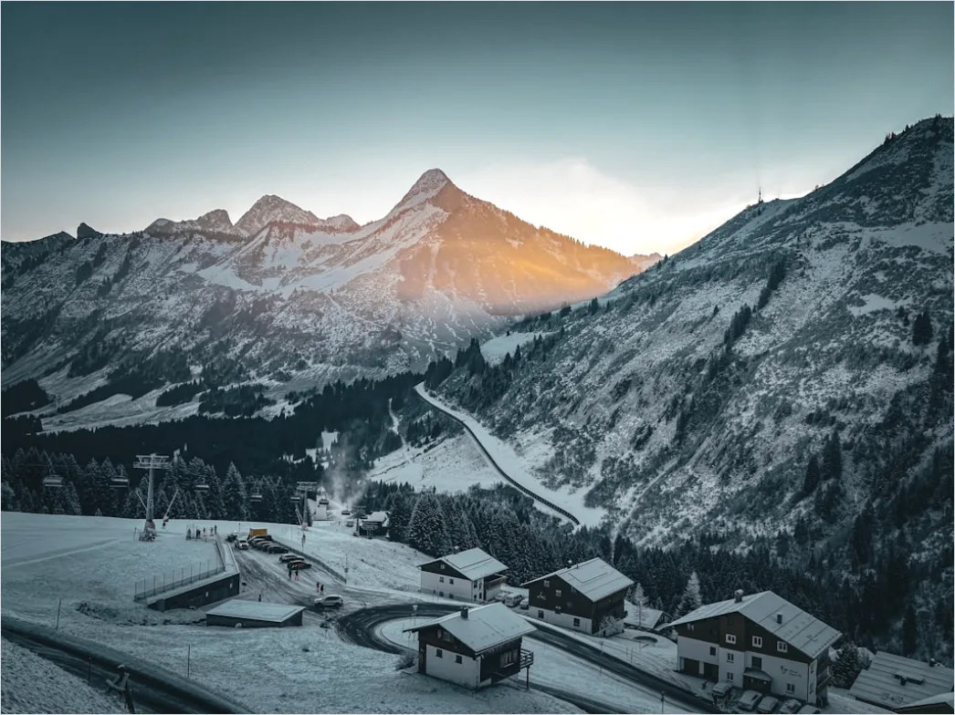 Detail Sonnenuntergang Berge Panorama Golden Number 3