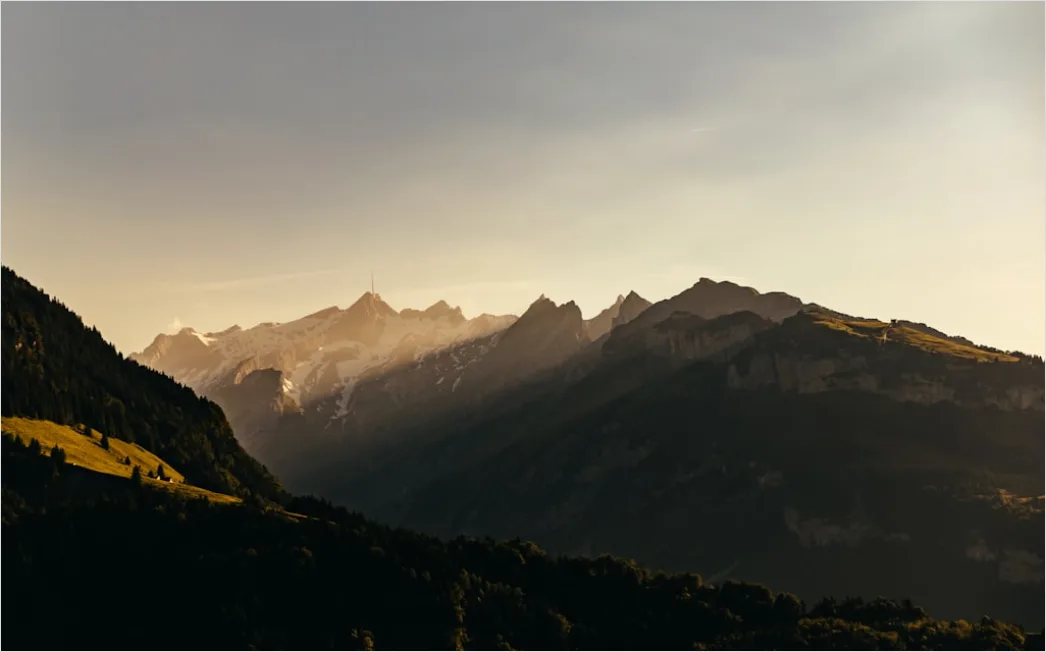 Detail Sonnenuntergang Berge Panorama Golden Number 8