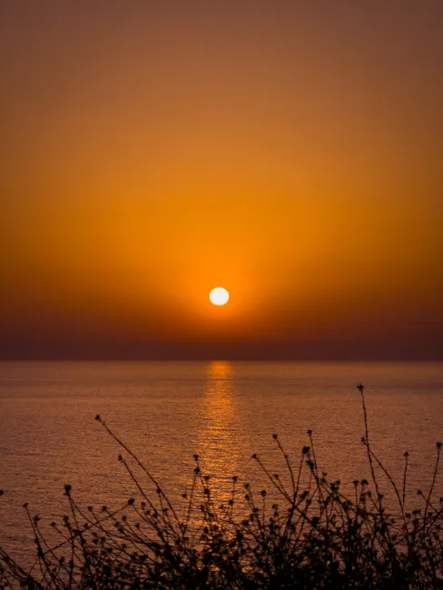 Detail Sonnenuntergang Meer Horizont Orange Number 13