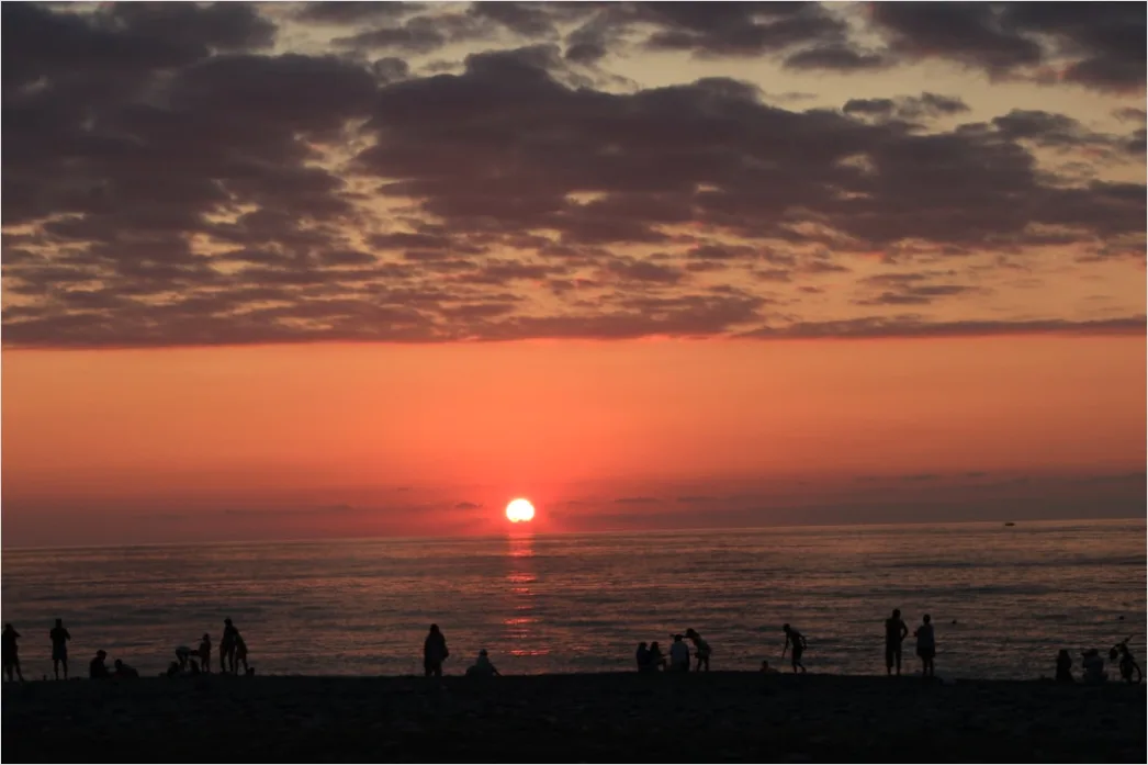 Detail Sonnenuntergang Strand Silhouette Romantisch Number 2