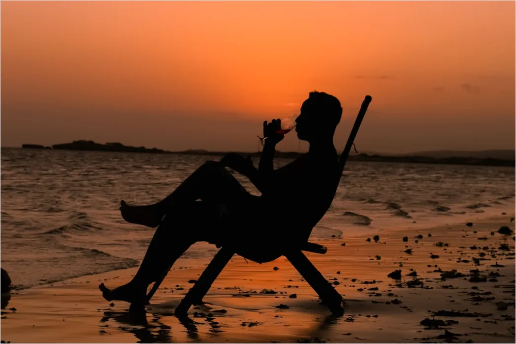 Detail Sonnenuntergang Strand Silhouette Romantisch Number 7