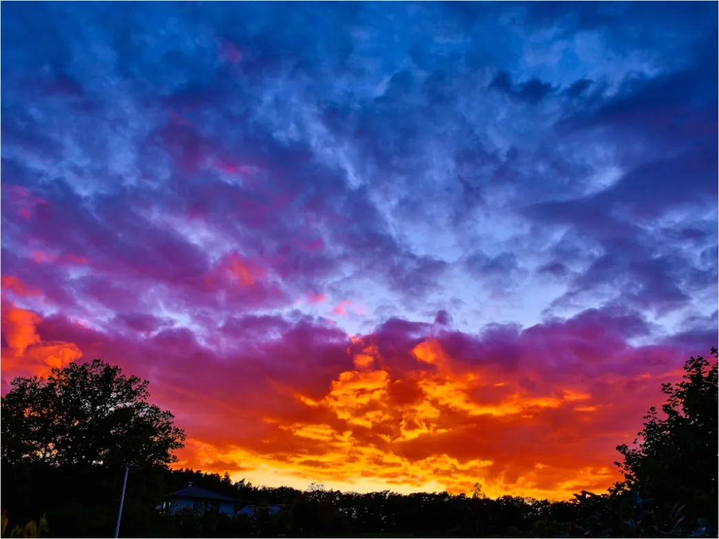 Detail Sonnenuntergang Wolken Farben Orange Lila Number 17