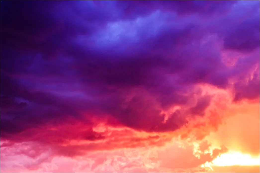 Detail Sonnenuntergang Wolken Farben Orange Lila Number 20