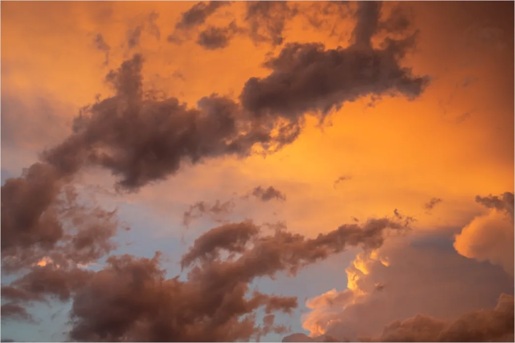 Detail Sonnenuntergang Wolken Farben Orange Lila Number 3