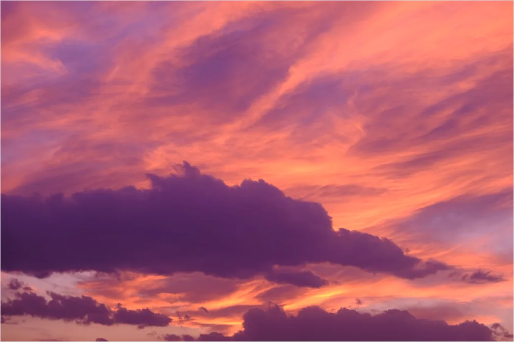 Detail Sonnenuntergang Wolken Farben Orange Lila Number 7