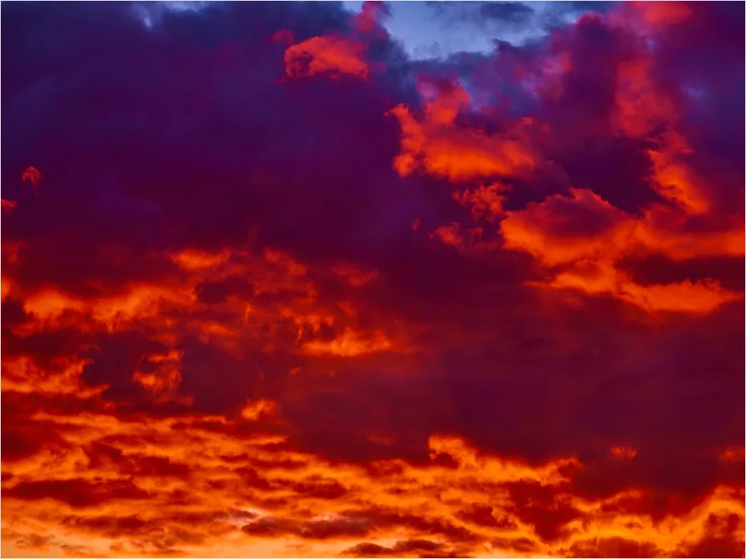 Detail Sonnenuntergang Wolken Farben Orange Lila Number 8