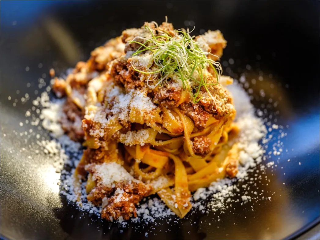 Detail Spaghetti Bolognese Teller Nahaufnahme Rustikal Number 4