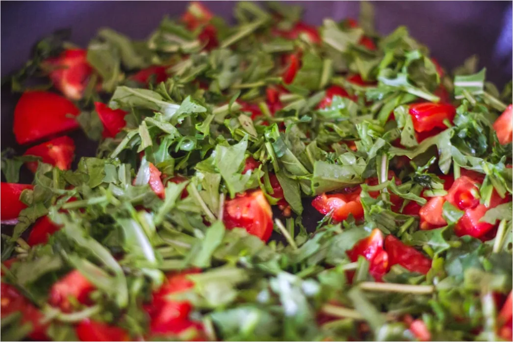 Spinat Erdbeere Salat Nahaufnahme Frisch Ecc3