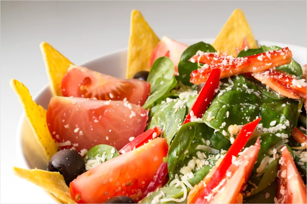 Detail Spinat Erdbeere Salat Nahaufnahme Frisch Number 12