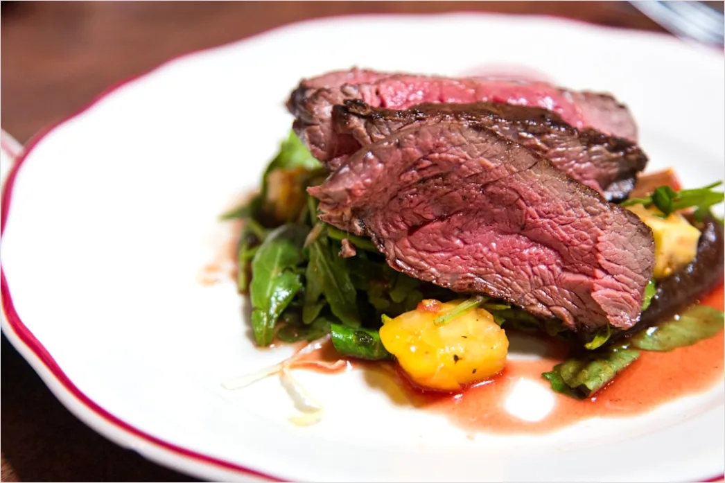 Steak Medium Rare Teller Nahaufnahme Saftig 3cc0