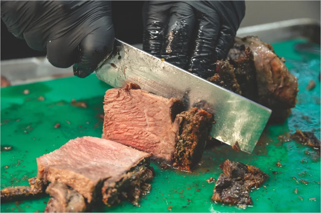 Detail Steak Schneiden Messer Nahaufnahme Saftig Number 10