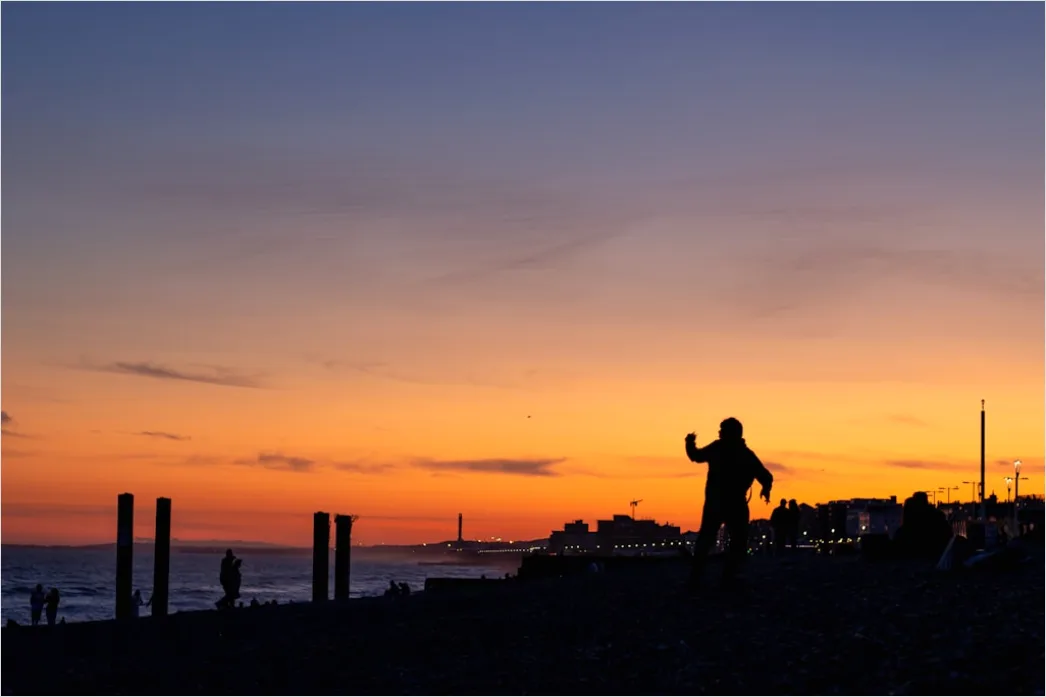 Detail Strand Abend Spaziergang Silhouette Number 12
