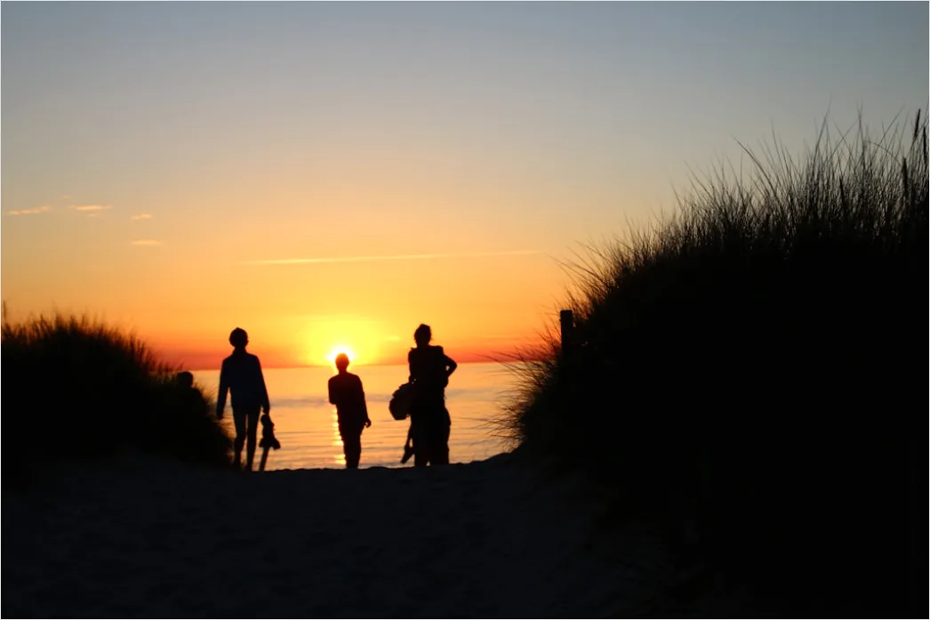 Detail Strand Abend Spaziergang Silhouette Number 14