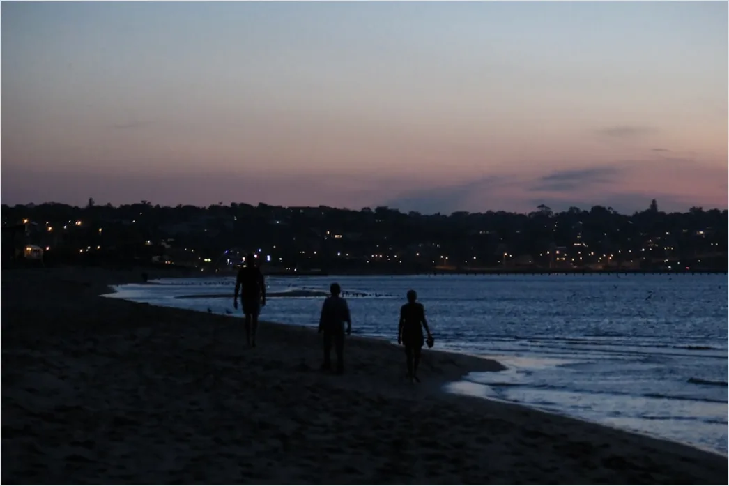 Detail Strand Abend Spaziergang Silhouette Number 15