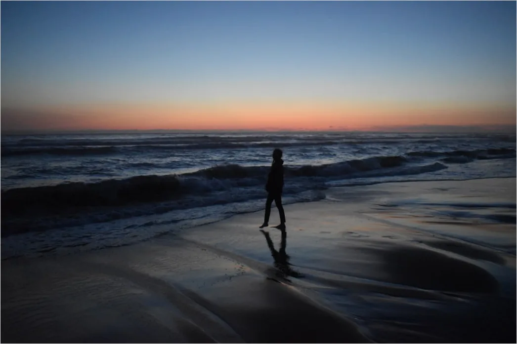 Detail Strand Abend Spaziergang Silhouette Number 19