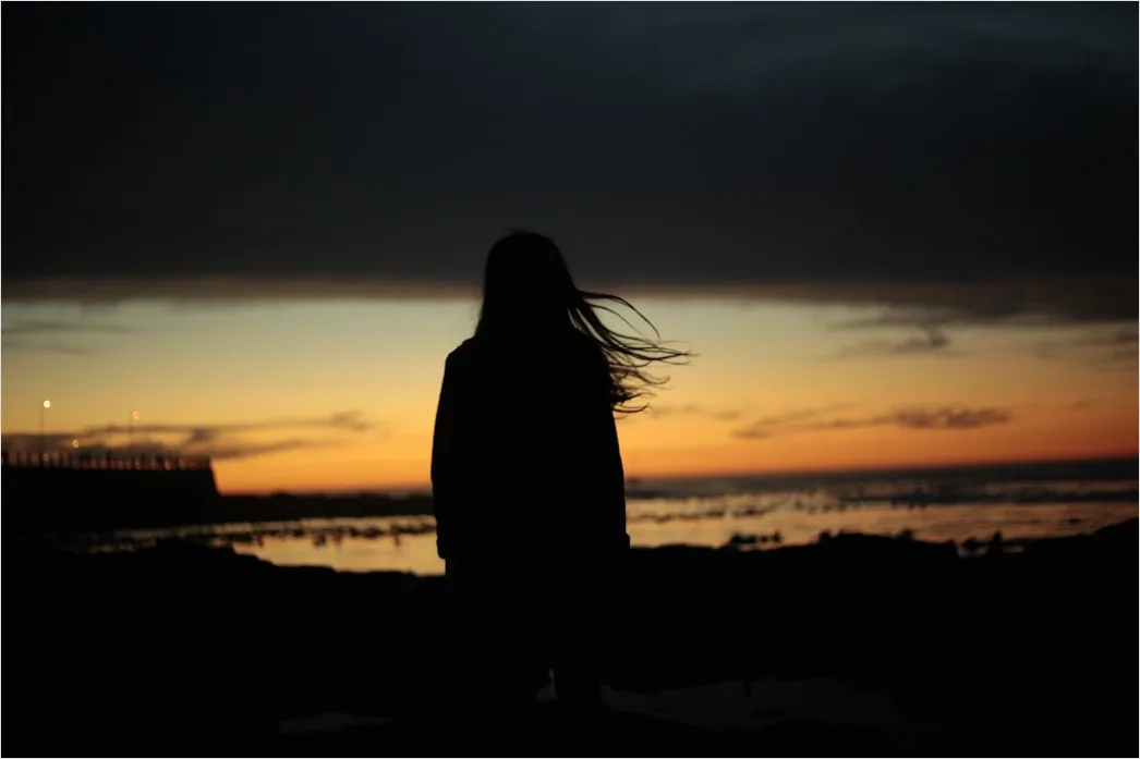Detail Strand Abend Spaziergang Silhouette Number 3