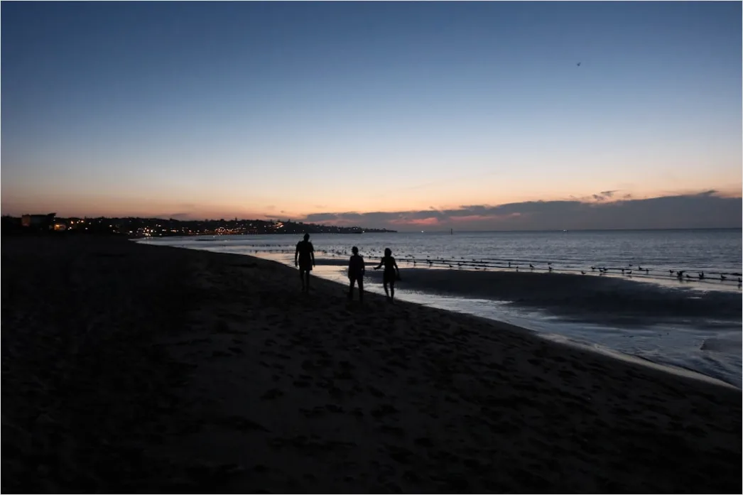 Detail Strand Abend Spaziergang Silhouette Number 6
