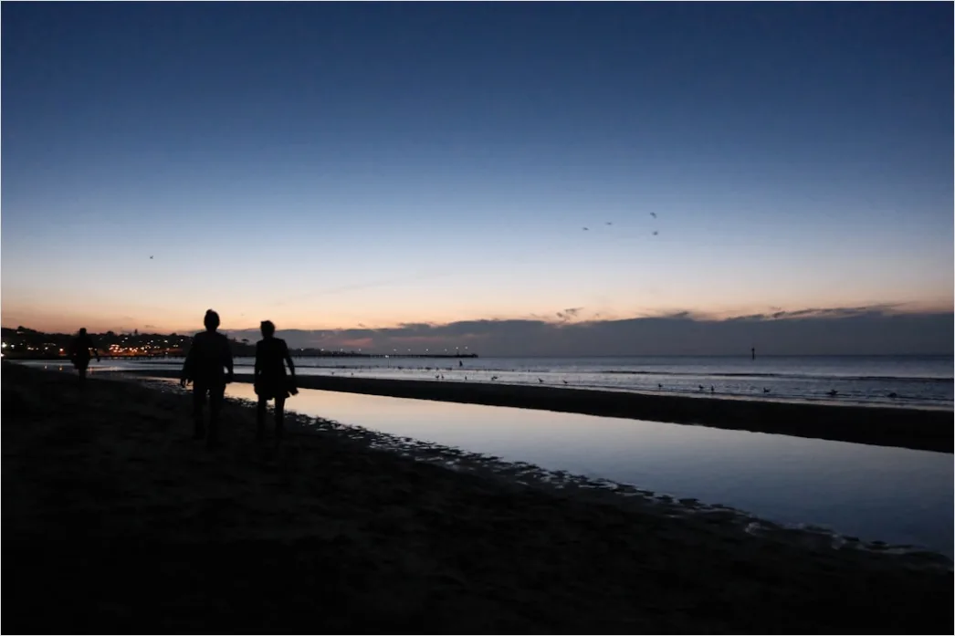 Detail Strand Abend Spaziergang Silhouette Number 10