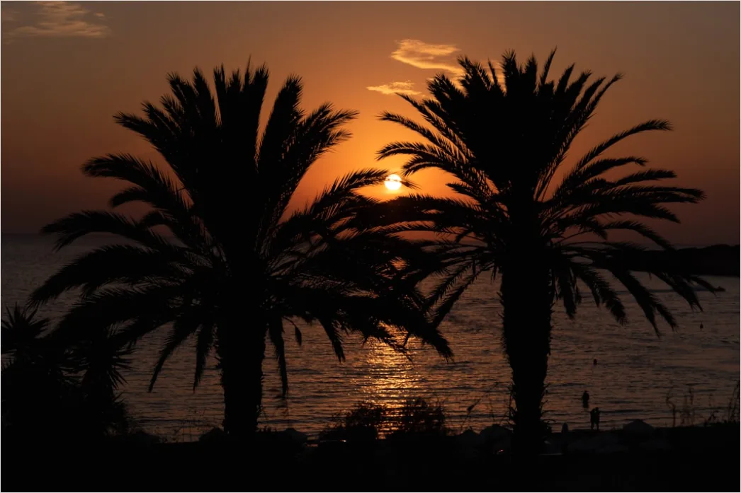 Strand Sonnenuntergang Golden Hour Silhouette F96a