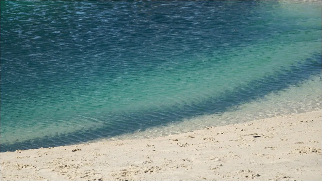Detail Strand Weißer Sand Türkises Wasser Number 8
