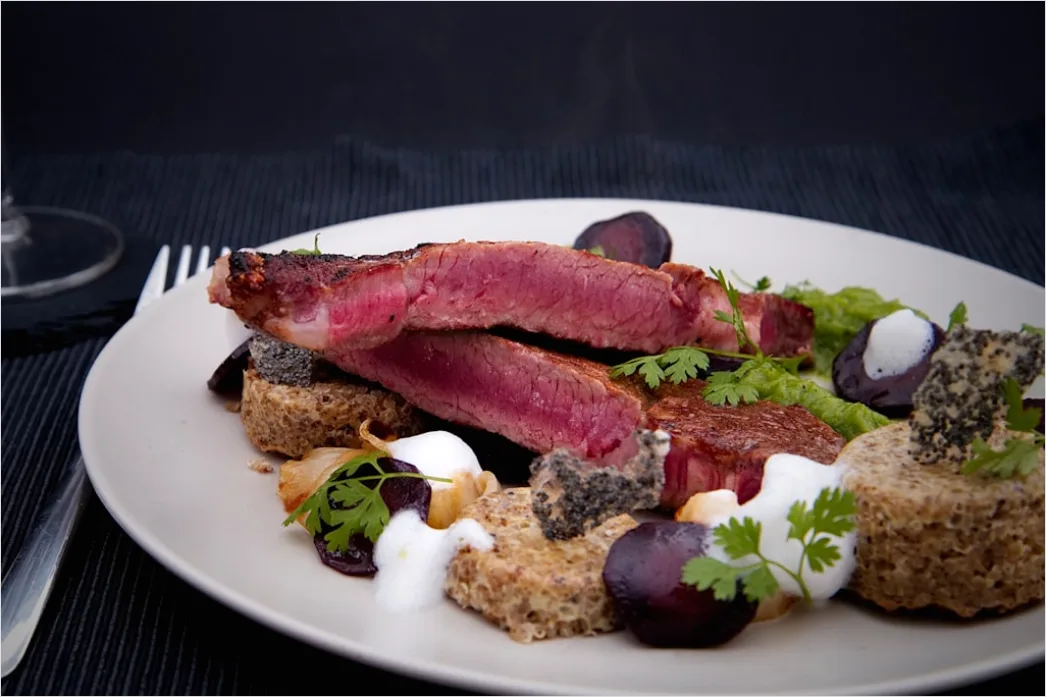 Detail Thunfisch Steak Teller Nahaufnahme Saftig Number 3