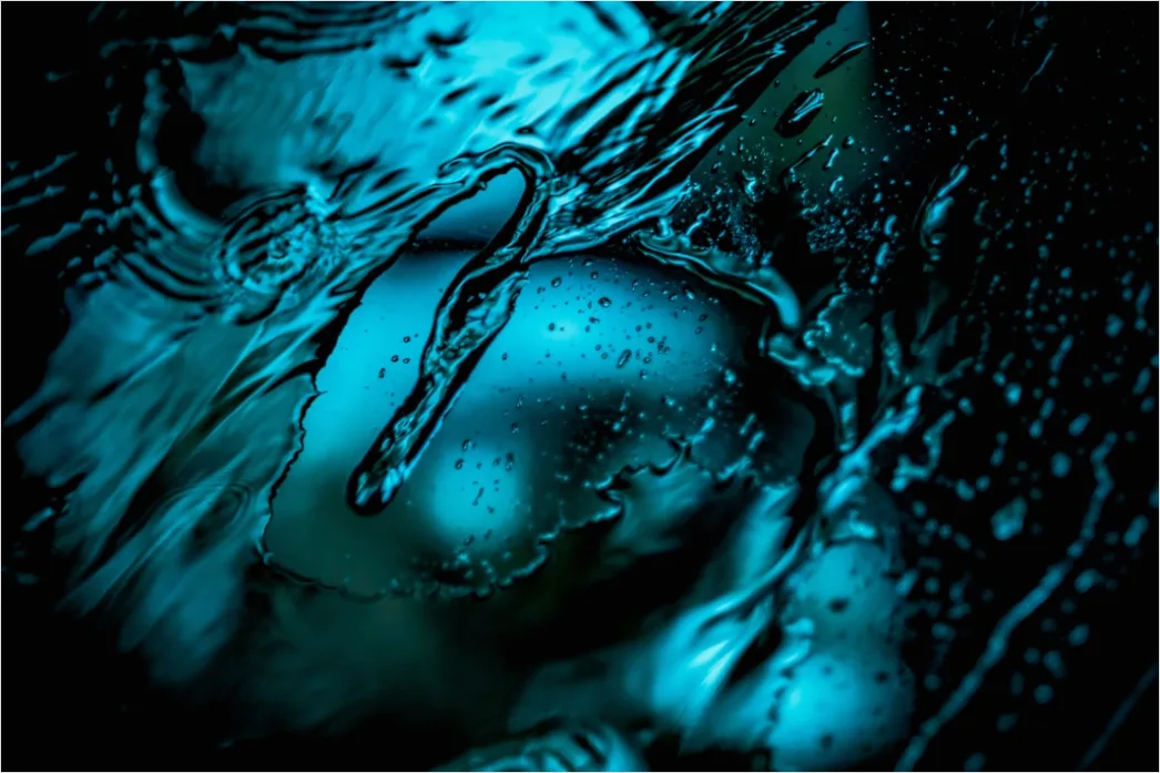 Detail Tinte Im Wasser Makro Nahaufnahme Abstrakt Number 10