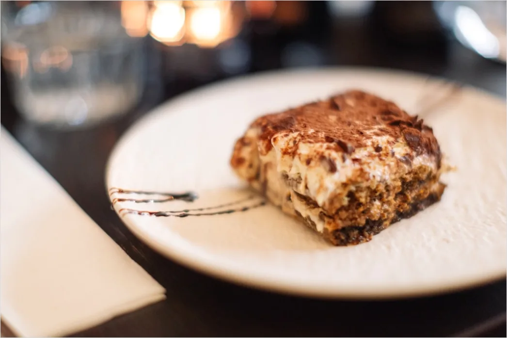 Detail Tiramisu Portion Nahaufnahme Elegant Dessert Number 2