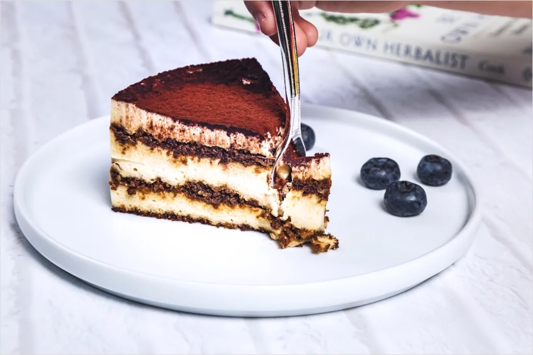 Detail Tiramisu Portion Nahaufnahme Elegant Dessert Number 11