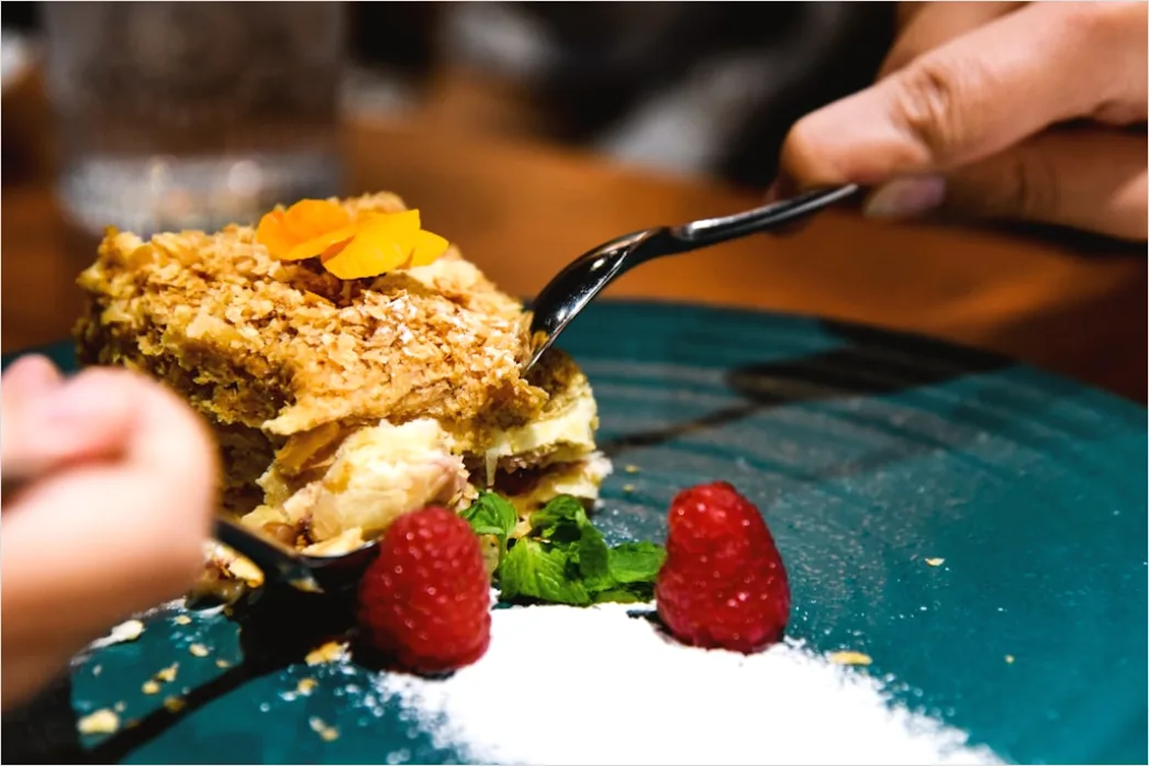Detail Tiramisu Portion Nahaufnahme Elegant Dessert Number 12