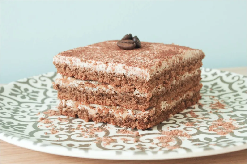 Detail Tiramisu Portion Nahaufnahme Elegant Dessert Number 17