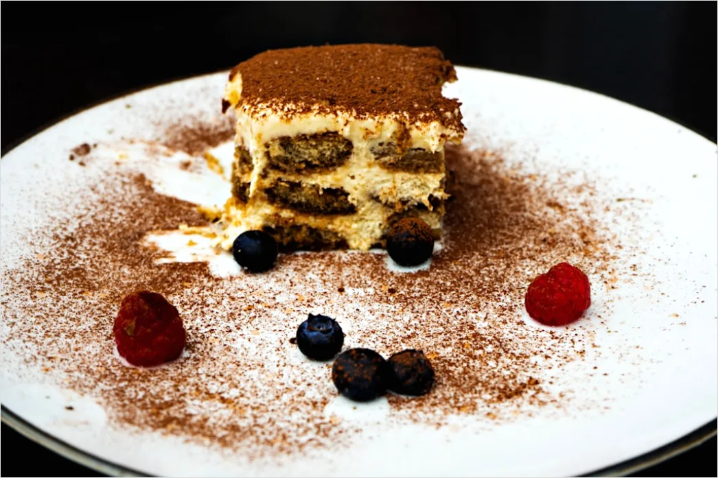 Detail Tiramisu Portion Nahaufnahme Elegant Dessert Number 3