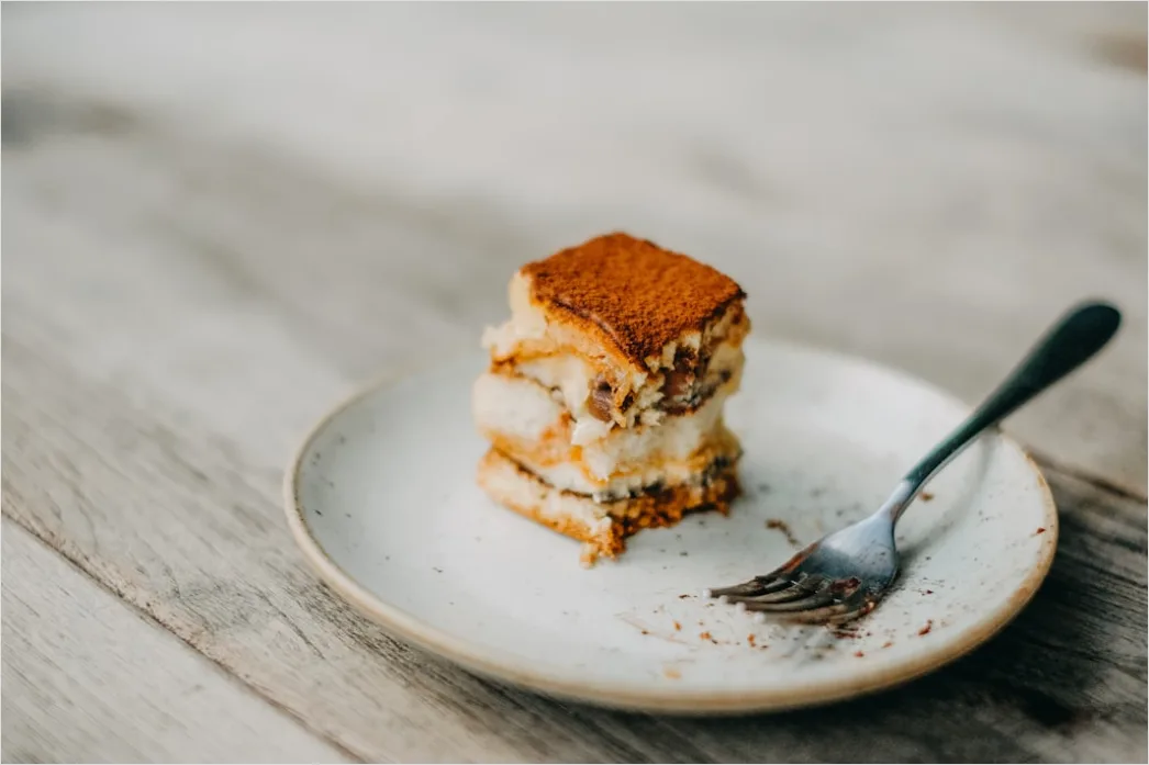 Detail Tiramisu Portion Nahaufnahme Elegant Dessert Number 4