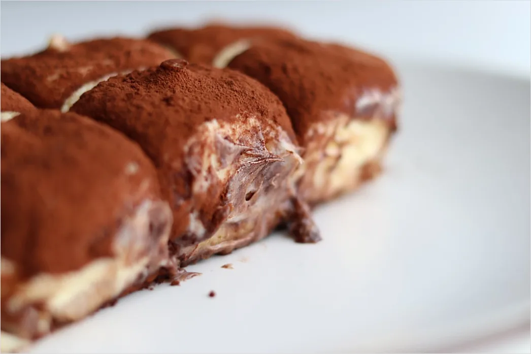 Detail Tiramisu Portion Nahaufnahme Elegant Dessert Number 7