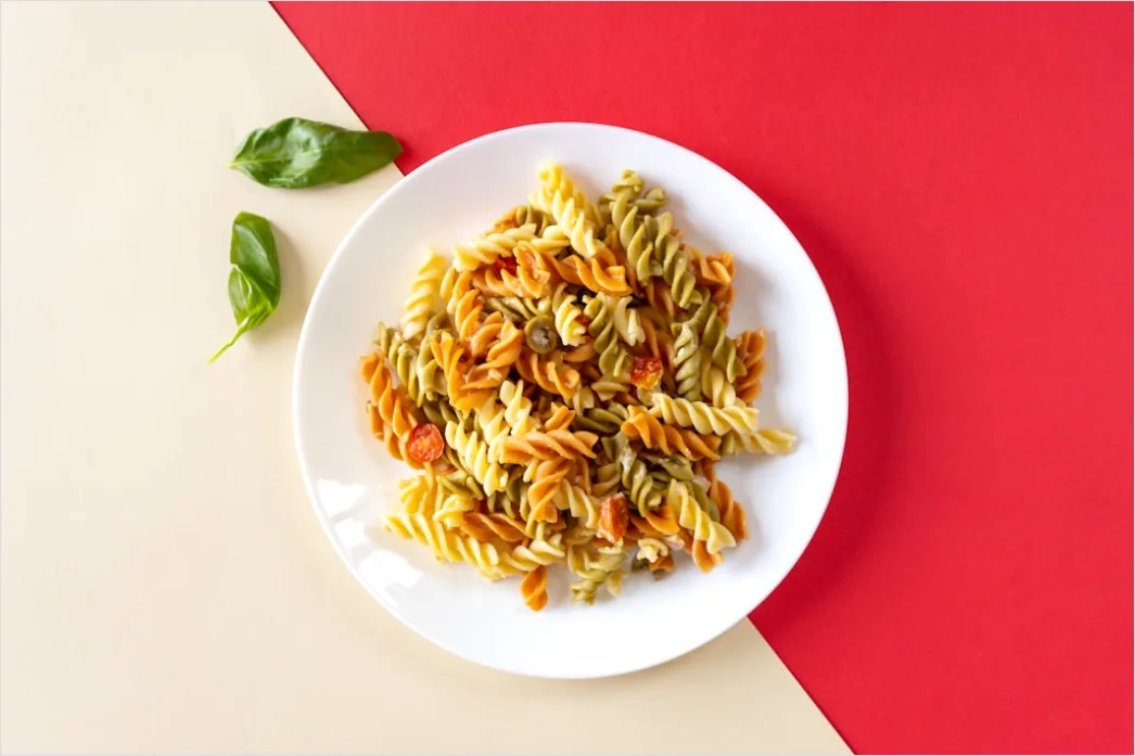 Vegane Pasta Nahaufnahme Teller Frisch 0abb