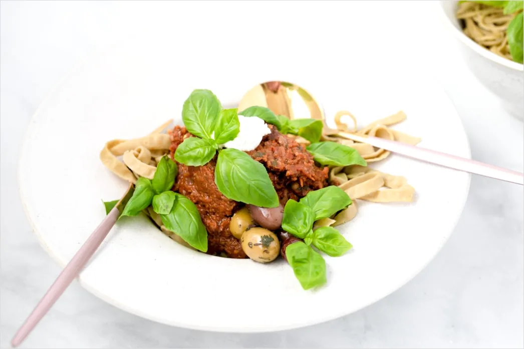 Detail Vegane Pasta Nahaufnahme Teller Frisch Number 14