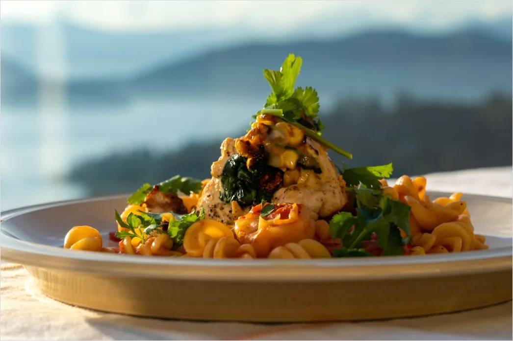 Detail Vegane Pasta Nahaufnahme Teller Frisch Number 8