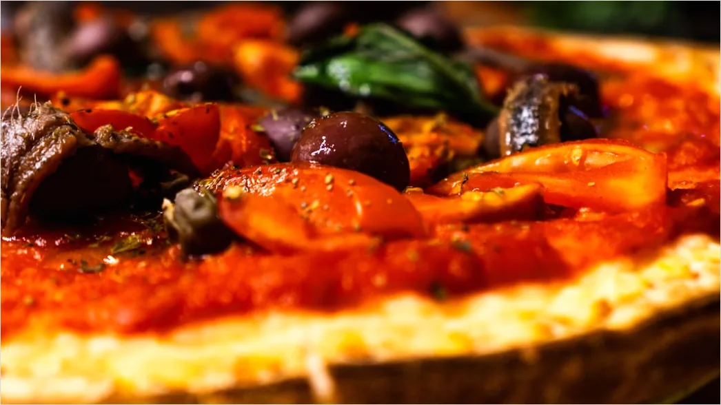 Detail Vegane Pizza Gemüse Nahaufnahme Number 11