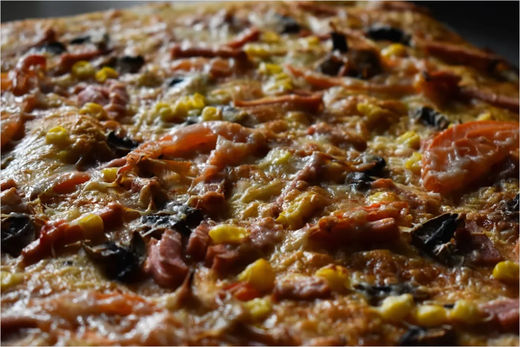 Detail Vegane Pizza Gemüse Nahaufnahme Number 12