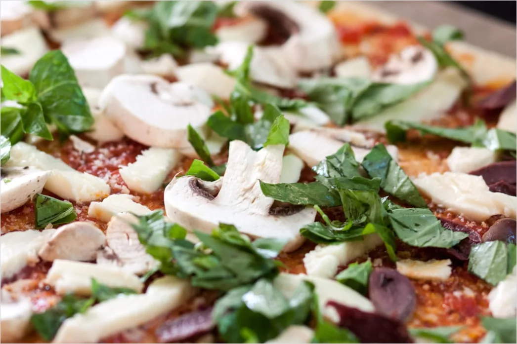 Detail Vegane Pizza Gemüse Nahaufnahme Number 4
