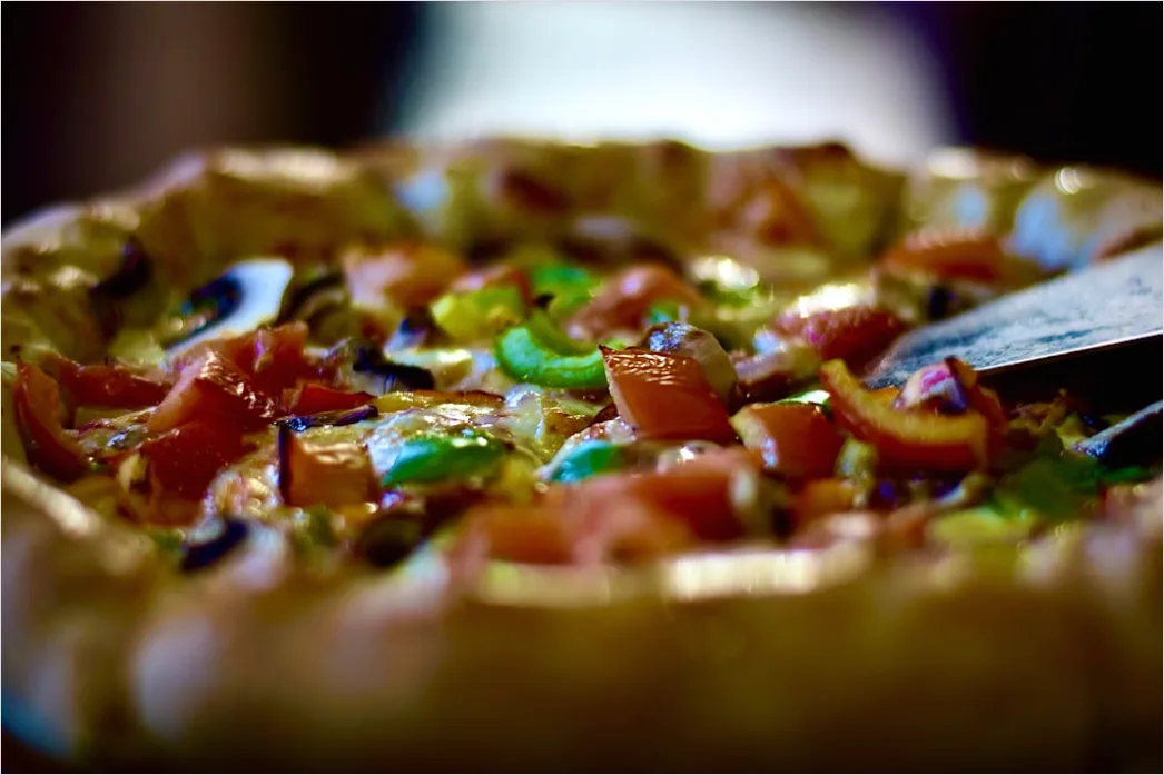 Detail Vegane Pizza Gemüse Nahaufnahme Number 7