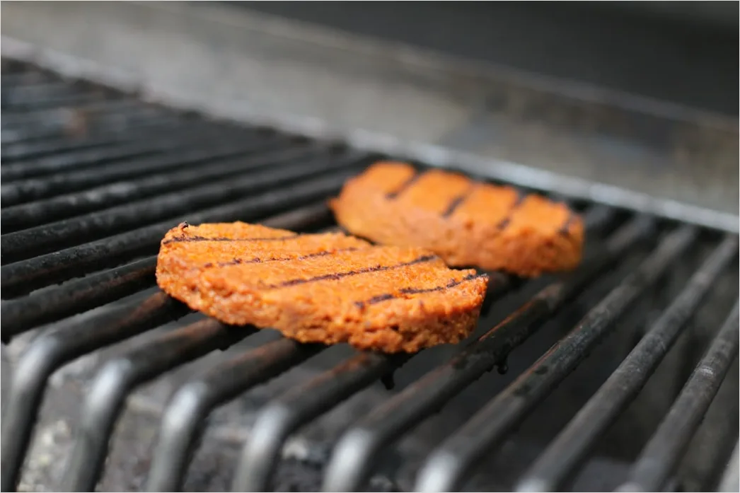 Detail Veganer Burger Nahaufnahme Querschnitt Number 3