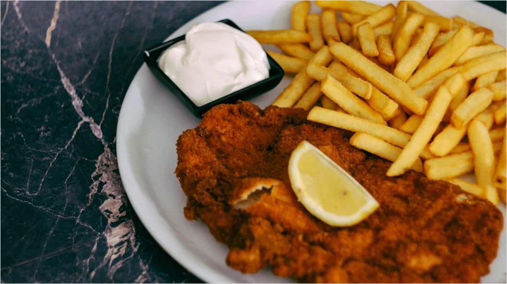 Detail Veganes Schnitzel Teller Nahaufnahme Number 13