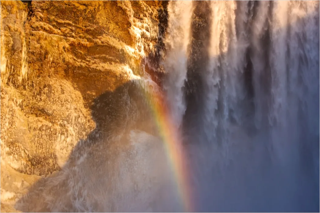 Detail Wasserfall Regenbogen Sonnenlicht Nahaufnahme Number 11