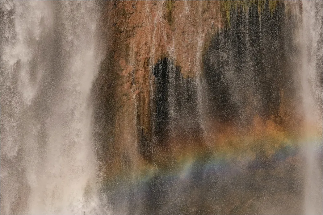 Detail Wasserfall Regenbogen Sonnenlicht Nahaufnahme Number 12