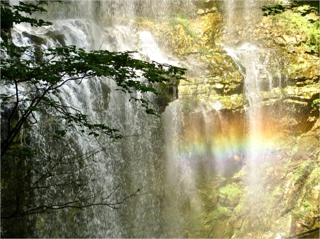 Detail Wasserfall Regenbogen Sonnenlicht Nahaufnahme Number 14