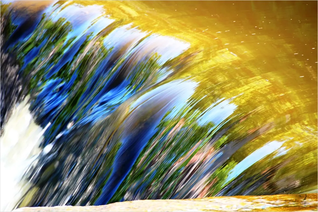 Detail Wasserfall Regenbogen Sonnenlicht Nahaufnahme Number 19