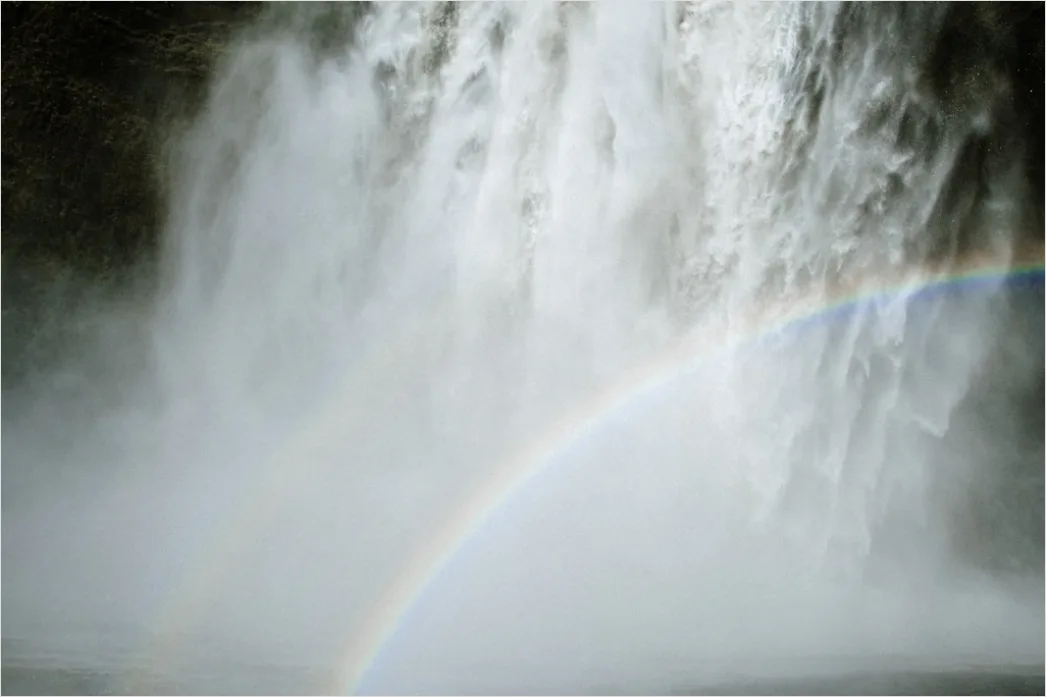 Detail Wasserfall Regenbogen Sonnenlicht Nahaufnahme Number 6